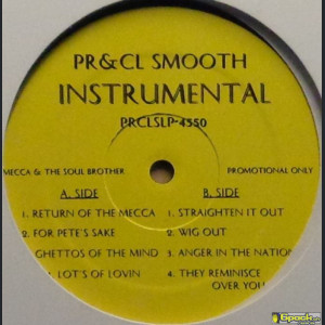 PETE ROCK & CL SMOOTH - MECCA & THE SOUL BROTHER INSTRUMENTAL