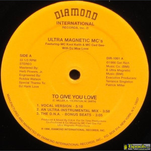 ULTRA MAGNETIC MC'S - TO GIVE YOU LOVE / MAKE YOU SHAKE