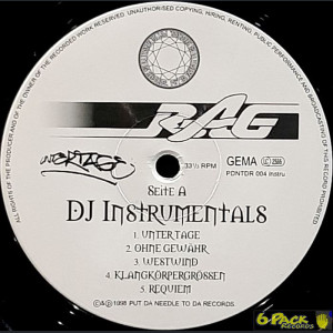 RAG - UNTER TAGE (DJ INSTRUMENTALS)