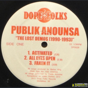 PUBLIK ANOUNSA - THE LOST DEMOS (1990-1993)