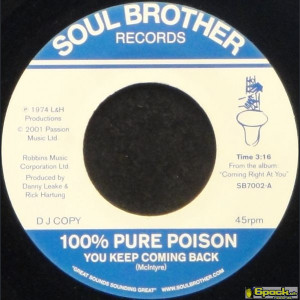 100% PURE POISON - YOU KEEP COMING BACK / WINDY C