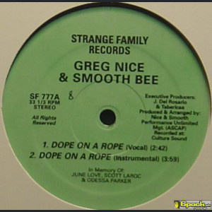 GREG NICE & SMOOTH BEE - DOPE ON A ROPE / SKILL TRADE