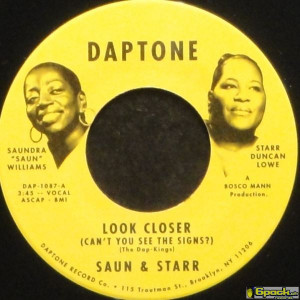 SAUN & STARR - LOOK CLOSER / BLAH BLAH BLAH BLAH BLAH