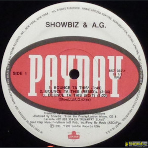 SHOWBIZ & A.G. - BOUNCE TA THIS