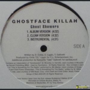GHOSTFACE KILLAH - GHOST SHOWERS / ICE / HILTON