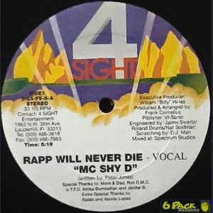 MC SHY D - RAPP WILL NEVER DIE