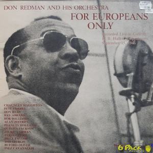 DON REDMAN AND HIS ORCHESTRA - FOR EUROPEANS ONLY