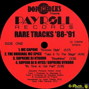 VARIOUS - PAYROLL RECORD$ (RARE TRACKS '88-'91)