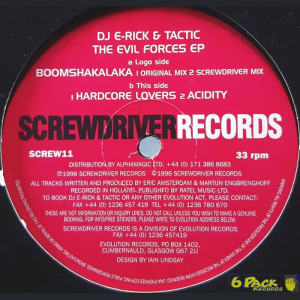 DJ E-RICK & TACTIC - THE EVIL FORCES EP